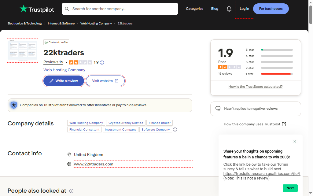 22ktraders-Reviews Trustpilot