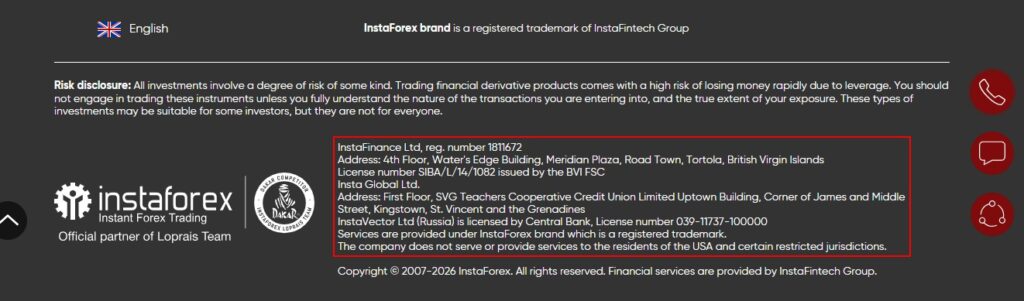 Claims a Virgin Islands FSC license.