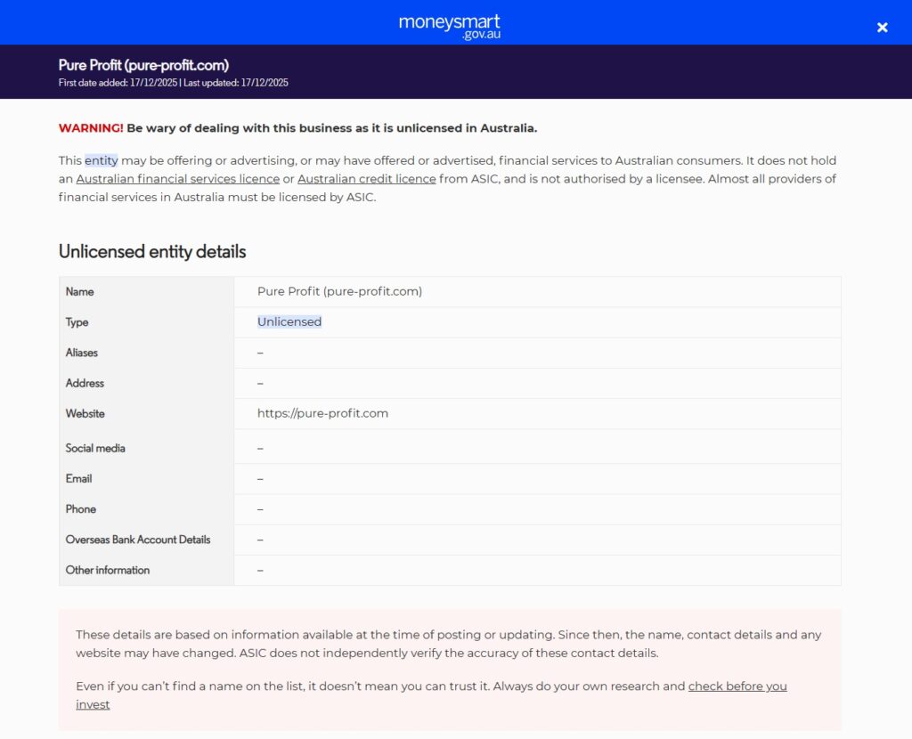 Investor-warning-Pure-Profit-pure-profit-com