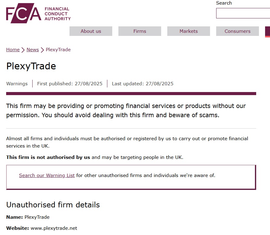 PlexyTrade FCA