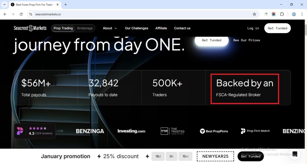 Seacrest Markets Claims to be FSCA-Regulated Broker