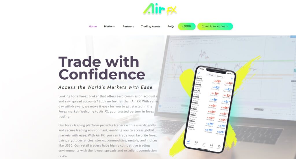 air jfx website