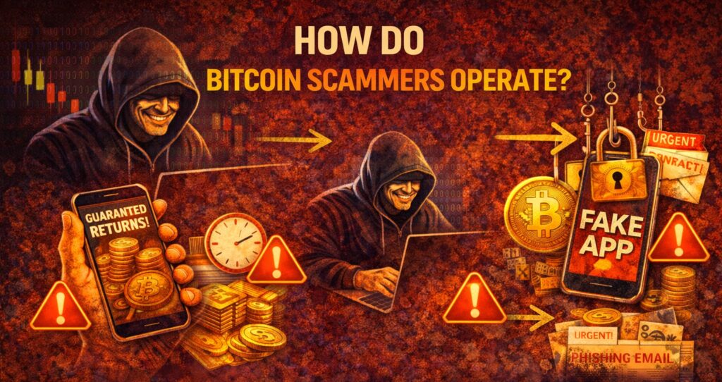 how do bitcoin scammers operate