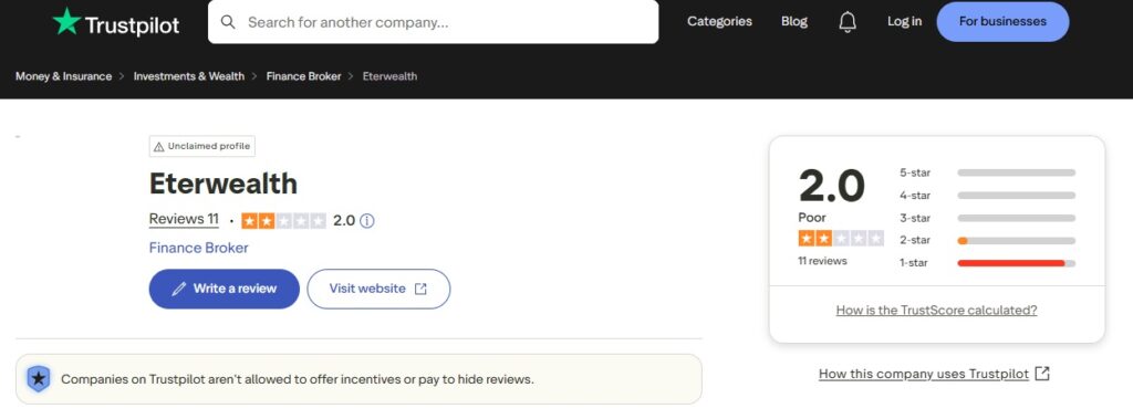 eterwealth trustpilot