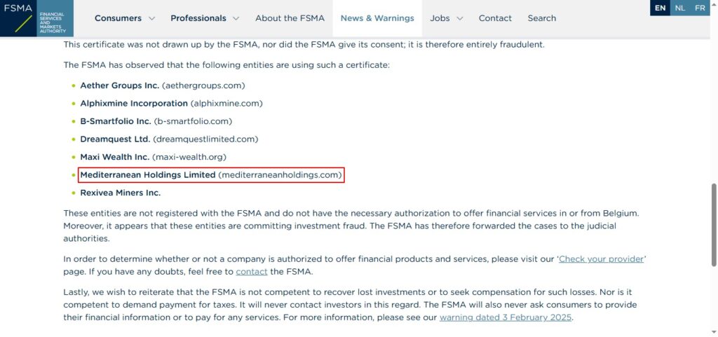 beware of fraudulent websites that claim to be authorized by the fsma fsma warning list