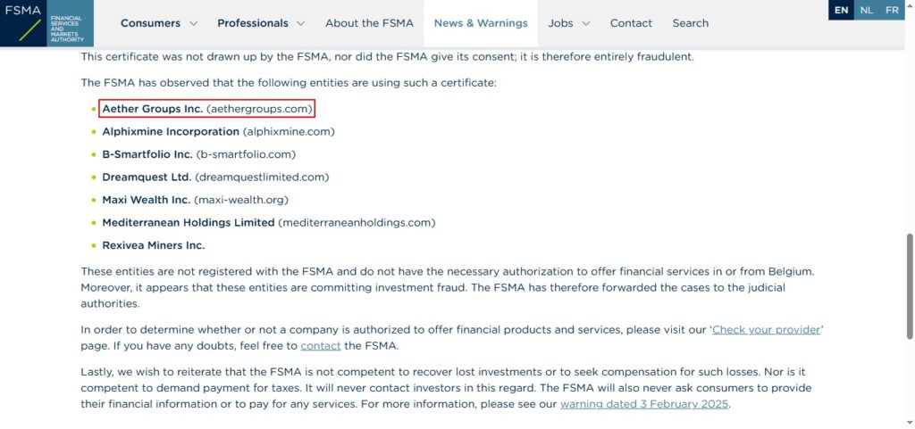 beware of fraudulent websites that claim to be authorized by the fsma fsma warning list