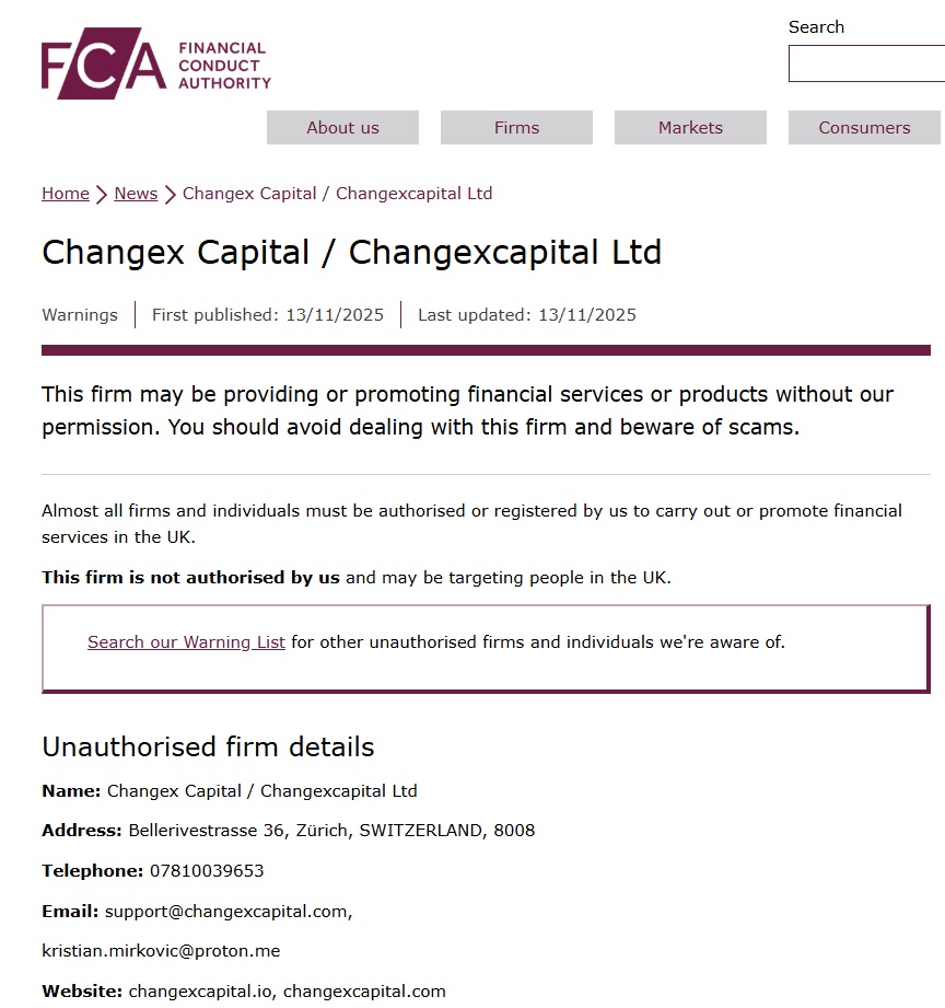 changex capital fca