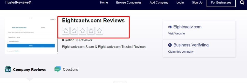eightcaetv.com trusted review