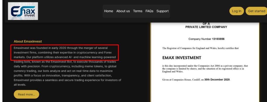 emaxinvest about