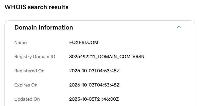 foxebi whois