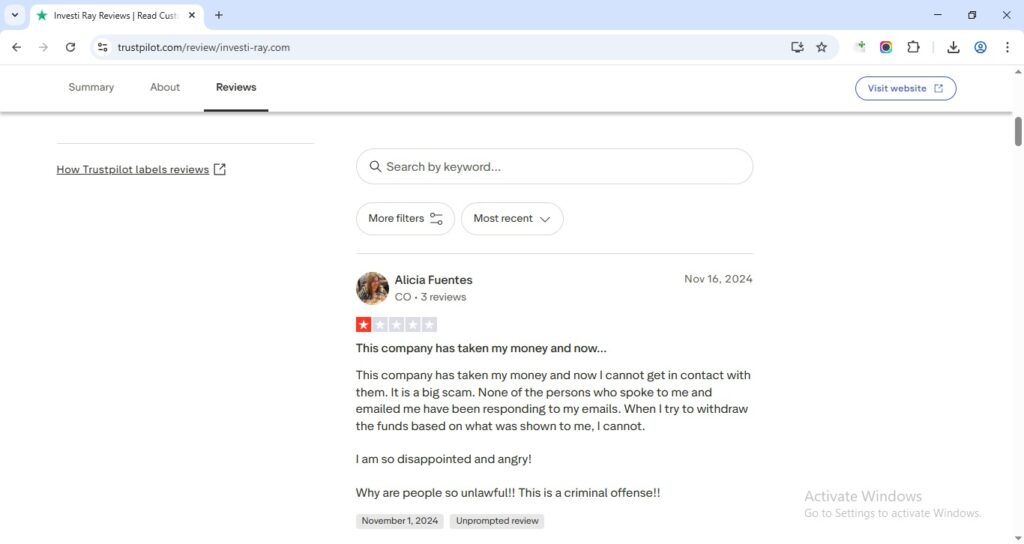 investi ray reviews read customer service reviews of investi ray com