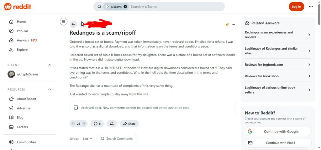 redangos is a scam ripoff r scams