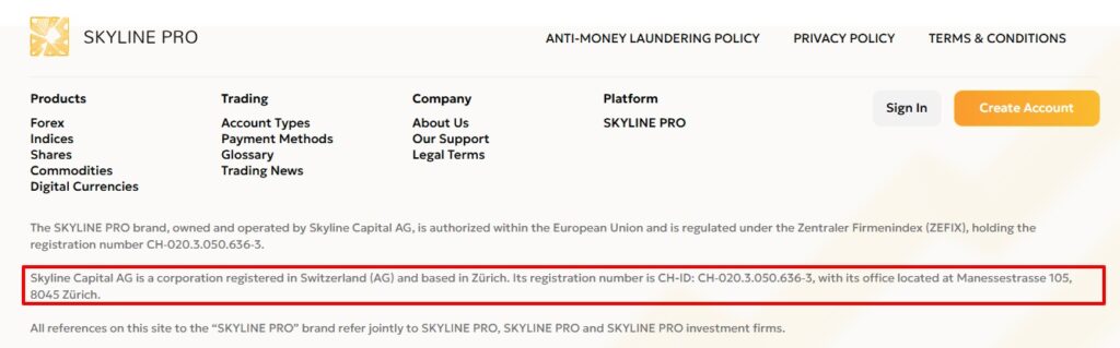 skyline pro registered