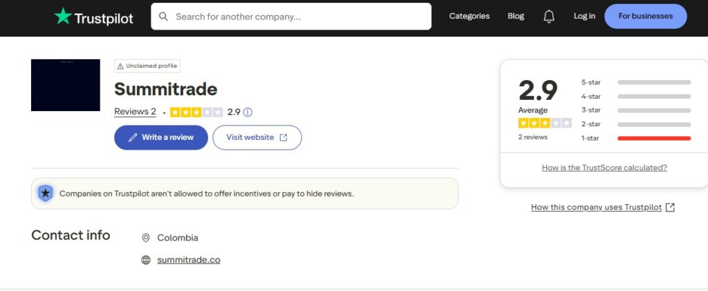 summitrade trustpilot