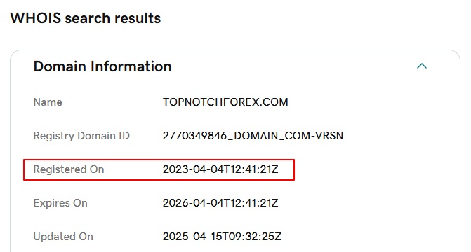 topnotch forex whois