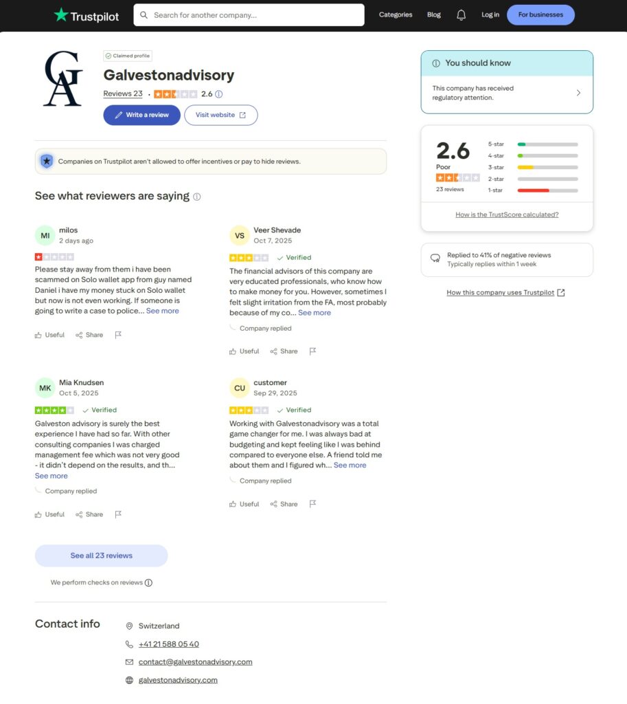 galvestonadvisory reviews read customer service reviews of galvestonadvisory com